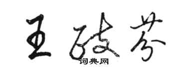 駱恆光王政芬行書個性簽名怎么寫