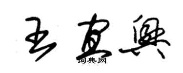 朱錫榮王宜興草書個性簽名怎么寫