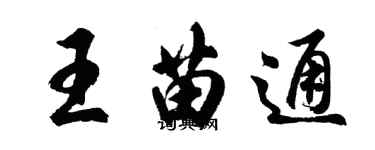 胡問遂王苗通行書個性簽名怎么寫