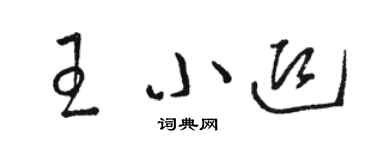 駱恆光王小迎草書個性簽名怎么寫