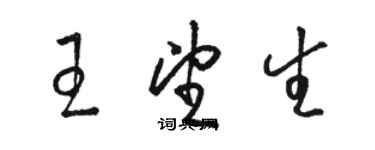 駱恆光王望生草書個性簽名怎么寫