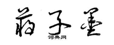 曾慶福蔣子墨草書個性簽名怎么寫