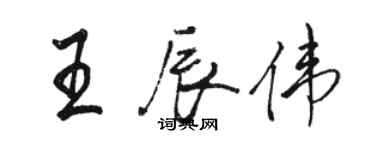 駱恆光王辰偉行書個性簽名怎么寫