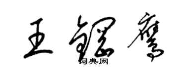 梁錦英王鋼鷹草書個性簽名怎么寫