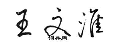 駱恆光王文淮行書個性簽名怎么寫