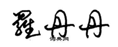 朱錫榮羅丹丹草書個性簽名怎么寫