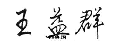 駱恆光王益群行書個性簽名怎么寫