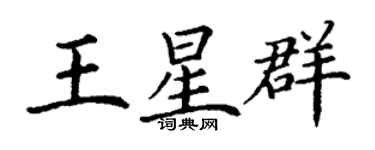 丁謙王星群楷書個性簽名怎么寫