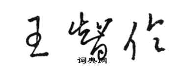 駱恆光王智伶草書個性簽名怎么寫