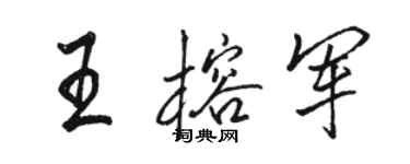 駱恆光王榕軍行書個性簽名怎么寫