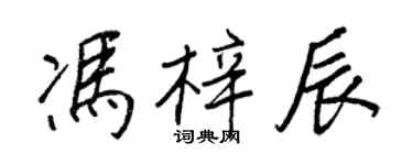 王正良馮梓辰行書個性簽名怎么寫