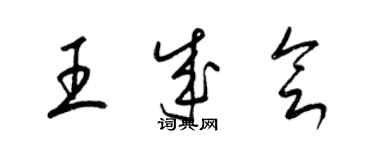 梁錦英王成會草書個性簽名怎么寫