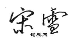 駱恆光宋雪行書個性簽名怎么寫