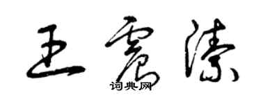 曾慶福王震潔草書個性簽名怎么寫