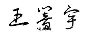 曾慶福王響宇草書個性簽名怎么寫