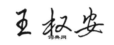 駱恆光王權安行書個性簽名怎么寫