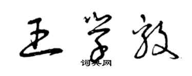 曾慶福王學毅草書個性簽名怎么寫