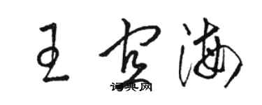 駱恆光王宜海草書個性簽名怎么寫