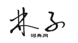 駱恆光林子草書個性簽名怎么寫