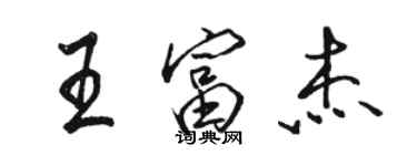 駱恆光王富傑行書個性簽名怎么寫