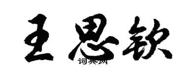 胡問遂王思欽行書個性簽名怎么寫