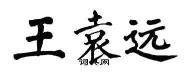 翁闓運王袁遠楷書個性簽名怎么寫
