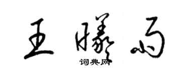 梁錦英王曦雨草書個性簽名怎么寫