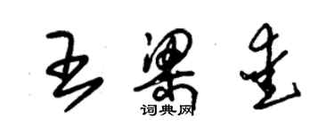 朱錫榮王梁愛草書個性簽名怎么寫