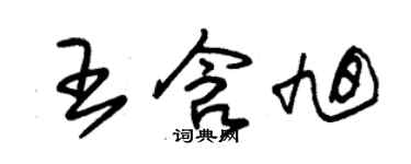 朱錫榮王含旭草書個性簽名怎么寫