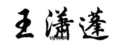 胡問遂王瀟蓬行書個性簽名怎么寫