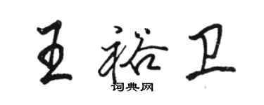 駱恆光王裕衛行書個性簽名怎么寫