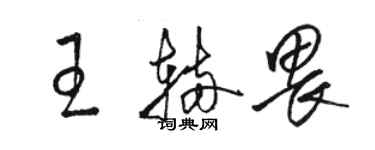 駱恆光王輛畏草書個性簽名怎么寫