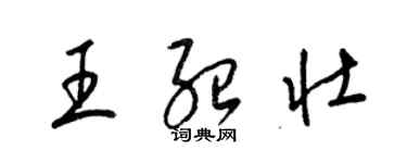 梁錦英王紹壯草書個性簽名怎么寫