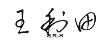 駱恆光王利田草書個性簽名怎么寫