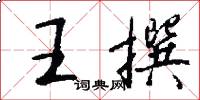 王撰怎么寫好看