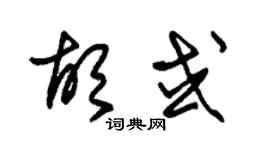 朱錫榮胡或草書個性簽名怎么寫