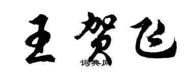 胡問遂王賀飛行書個性簽名怎么寫