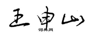 曾慶福王申山草書個性簽名怎么寫