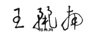 駱恆光王麗南草書個性簽名怎么寫