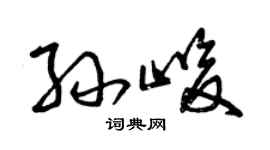 曾慶福孫峻草書個性簽名怎么寫