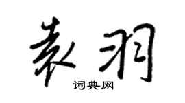 王正良袁羽行書個性簽名怎么寫