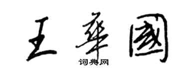 王正良王華國行書個性簽名怎么寫