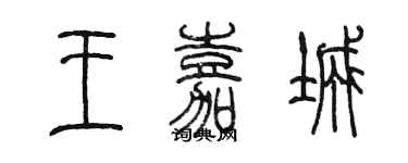 陳墨王嘉城篆書個性簽名怎么寫