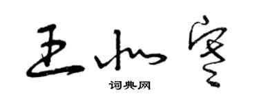 曾慶福王北寒草書個性簽名怎么寫