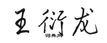 駱恆光王衍龍行書個性簽名怎么寫