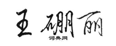駱恆光王硼麗行書個性簽名怎么寫