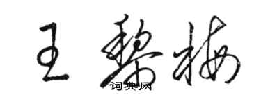 駱恆光王黎梅草書個性簽名怎么寫