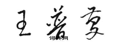 駱恆光王普慶草書個性簽名怎么寫