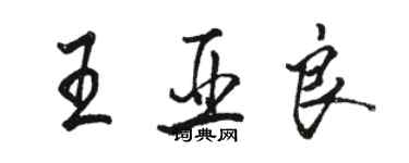 駱恆光王亞良行書個性簽名怎么寫