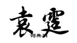 胡問遂袁霆行書個性簽名怎么寫